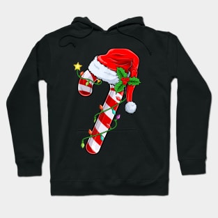 Candy Cane Crew Santa Christmas Hoodie